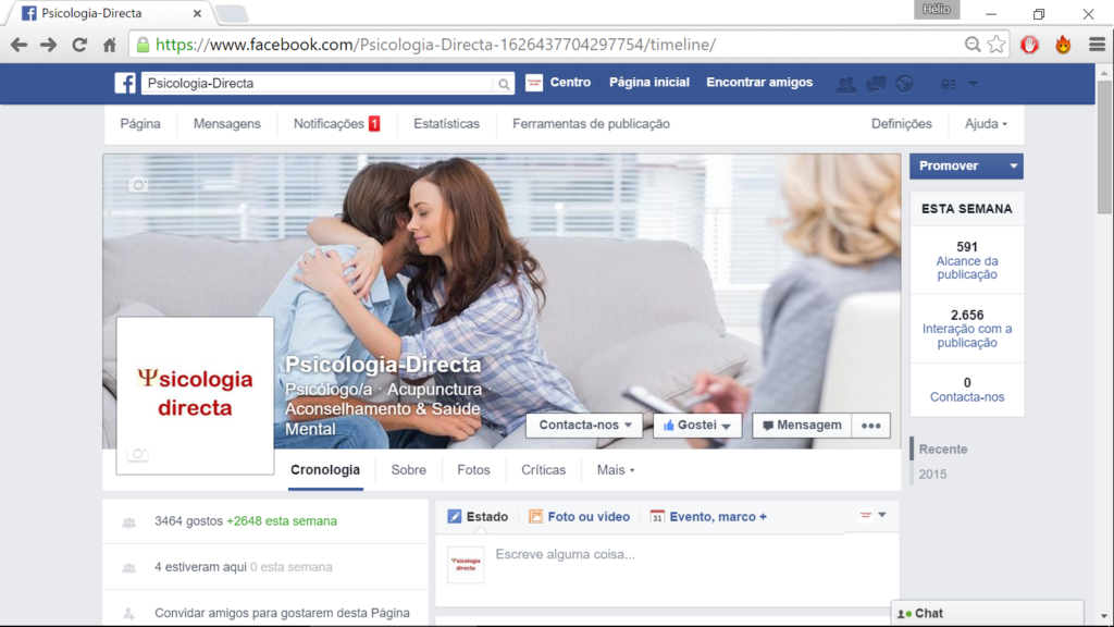 Pagina do Facebook